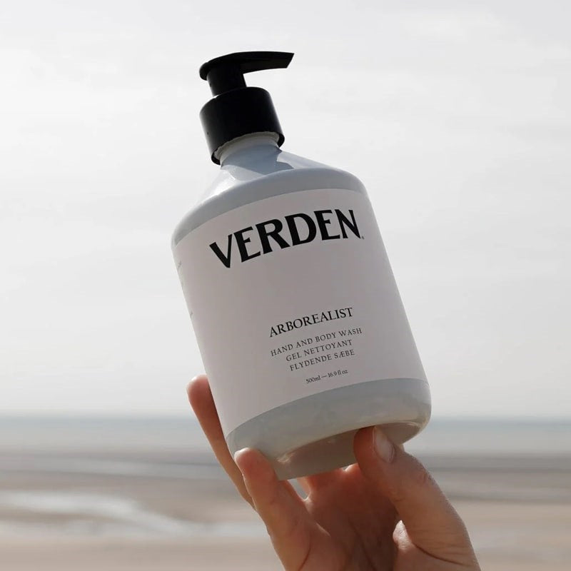 Verden Arborealist Hand and Body Wash - Product displayed in models hand