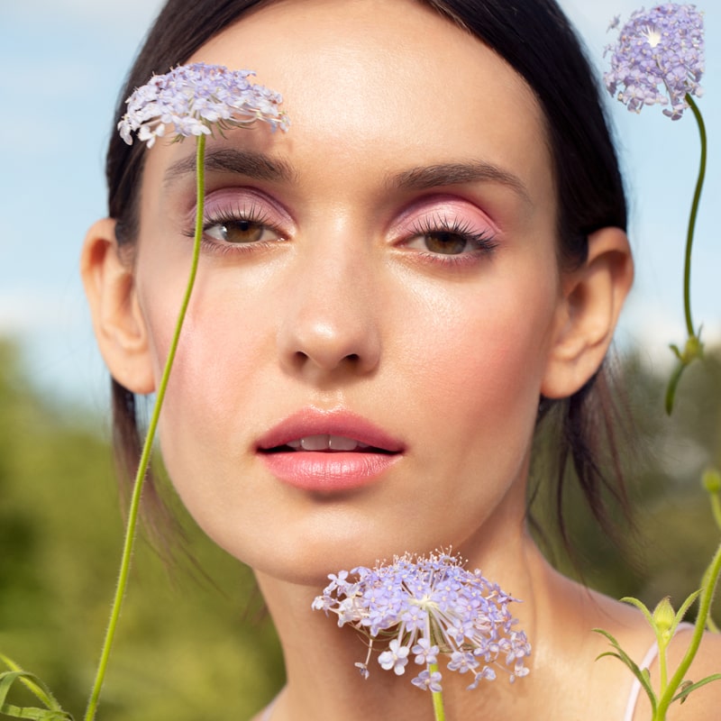 Chantecaille Limited Edition Wild Meadows Lip Chic - Carpathia - Model shown with product applied