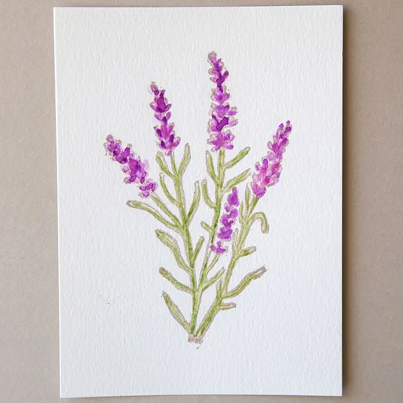 Lavender Watercolor Card Art Kit