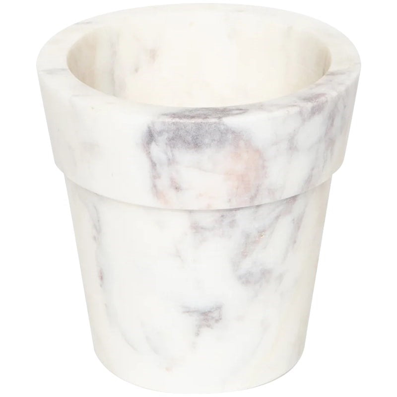 large marble planter pot Caravan Home White Marble Pot – Beautyhabit
