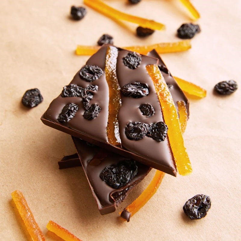 Wildwood Chocolate Orange Confit and Cherries - Product shown broken into pieces