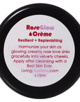 Rose Glow Creme - top down view of container