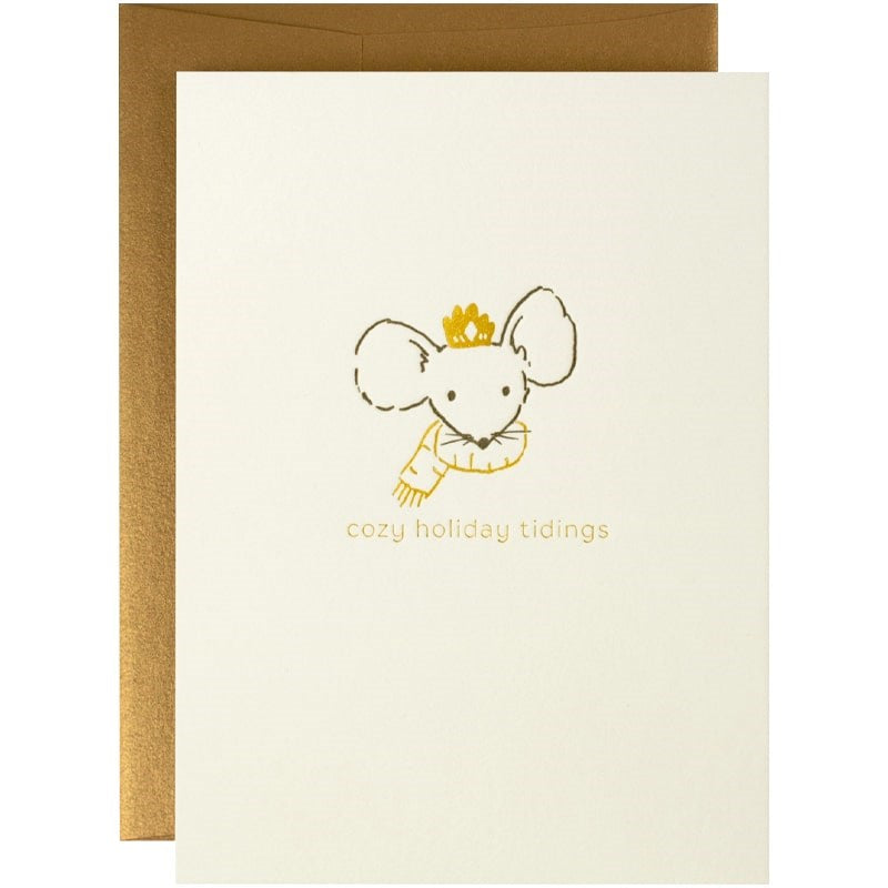 Oblation Papers &amp; Press Holiday Tidings Adorable Animals Letterpress Card