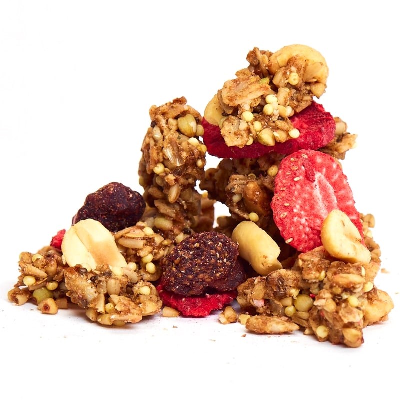 Sweet Deliverance Strawberry & Salty Peanut Granola - Product shown on white background