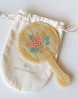 Tiepology Eco Vintage Rose Make up Mirror with Pouch - Product shown with pouch