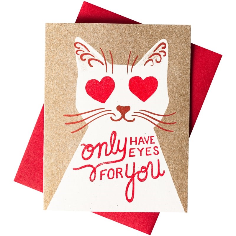 Bromstad Printing Co. Only Have Eyes for You Risograph Greeting Card