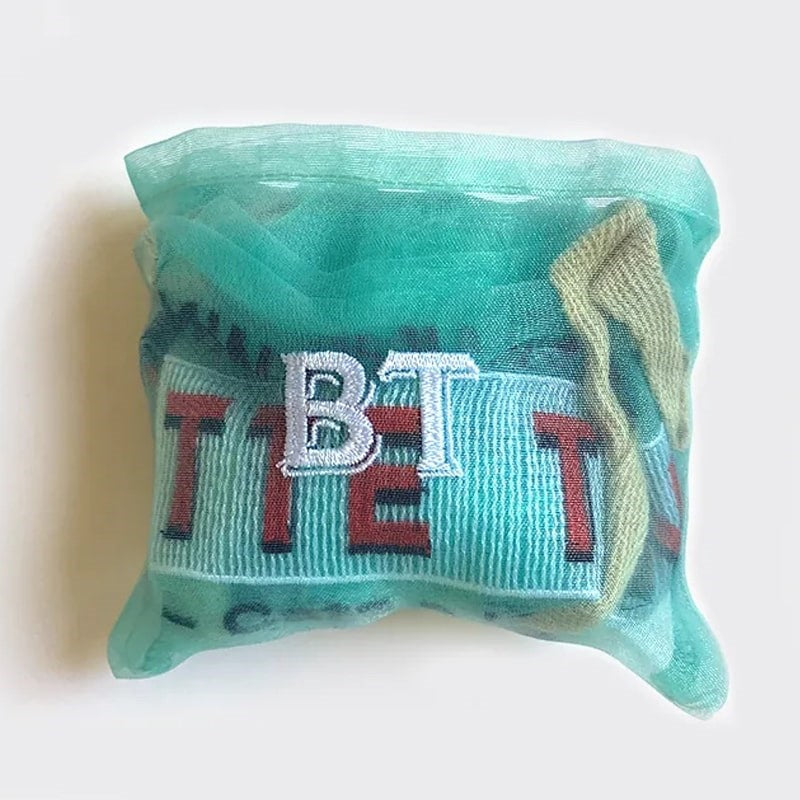 Brigitte Tanaka Organza Embroidery Cat Bag - Product shown folded
