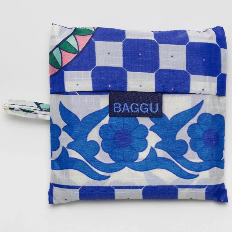 Baggu Standard Baggu - Cherry Tile - Product shown folded