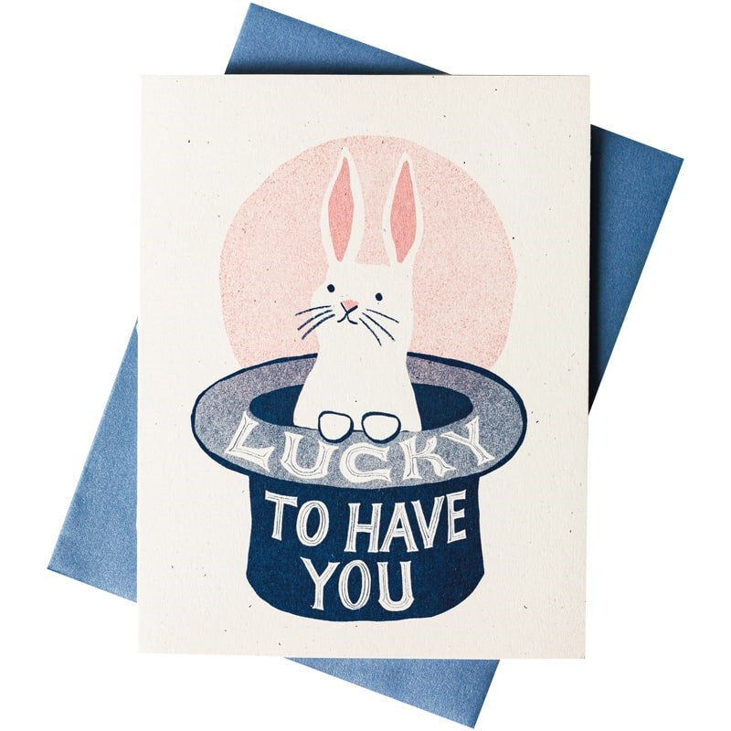 Bromstad Printing Co. Lucky To Have You Risograph Card (1 pc)
