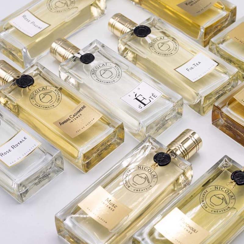 Up Close & Personal with Parfums de Nicolai! - picturing assorted Parfums de Nicolai fragrance bottles
