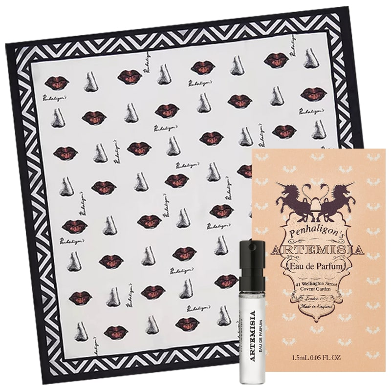 Image of Penhaligon's gift with $150 or more Penhaligon’s purchase, receive an adorable mini scarf + a sample of their captivating Artemisia fragrance - see details below