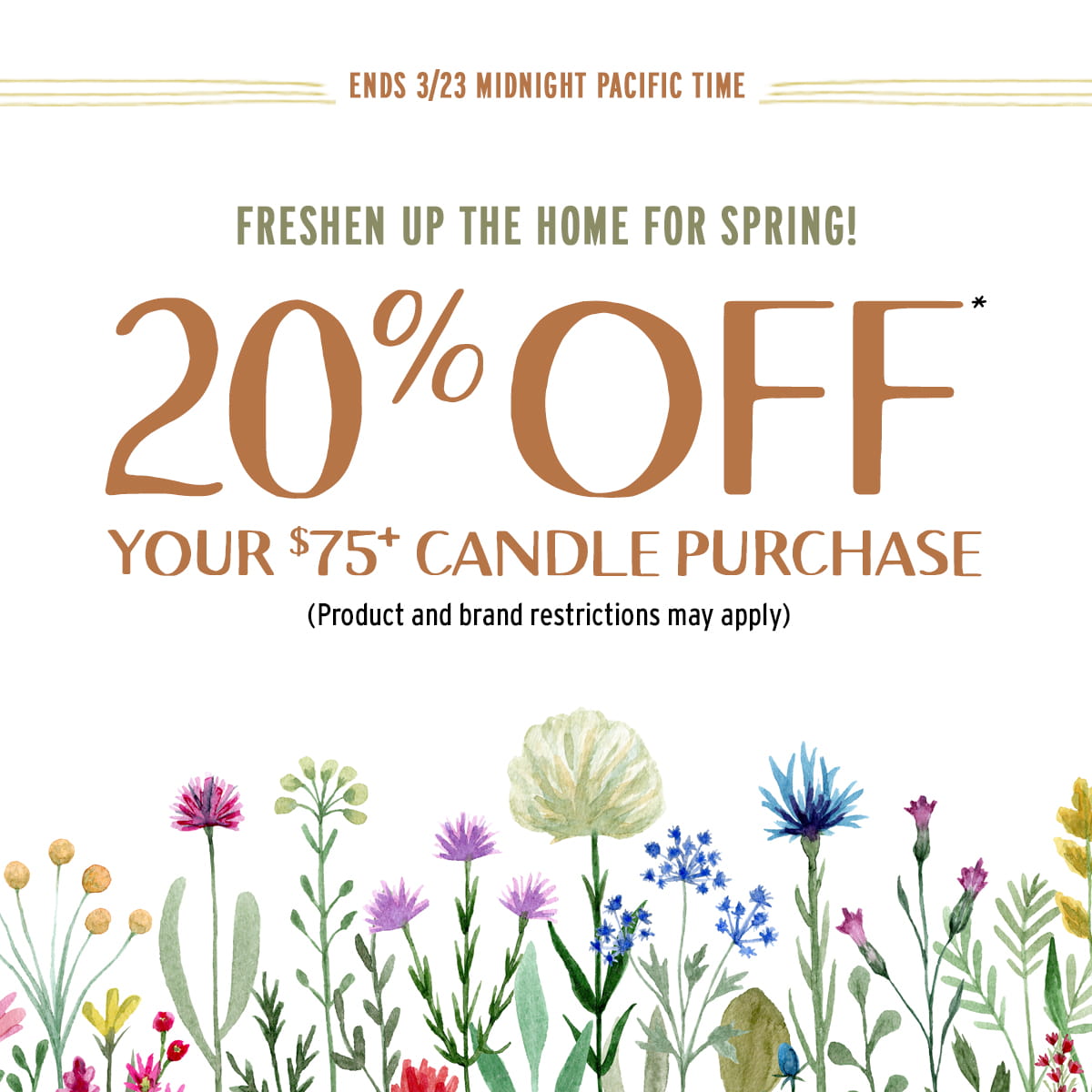 20% Off Candles!