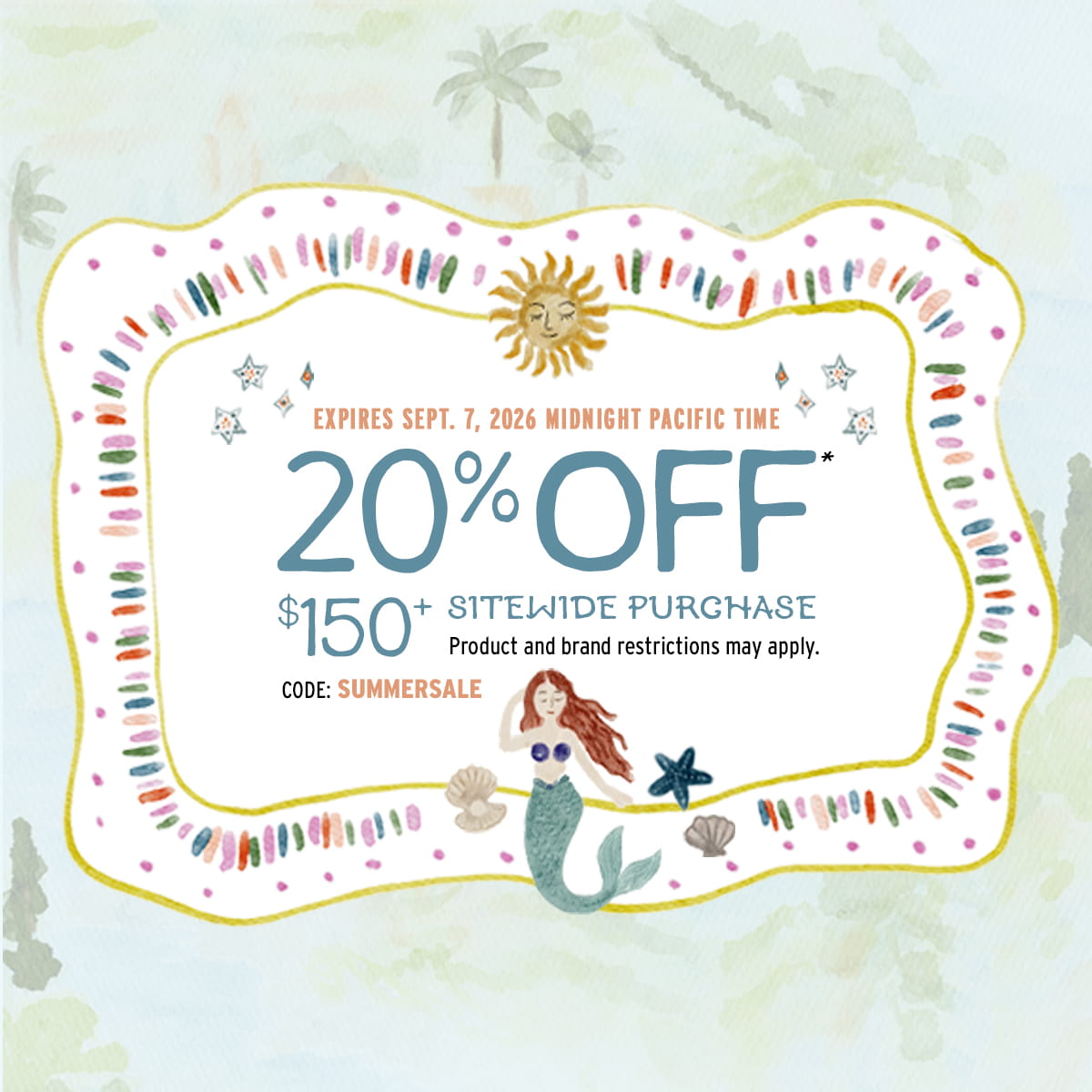 Image of Summer Sale receive 20% OFF your $150+ SITEWIDE purchase - details below