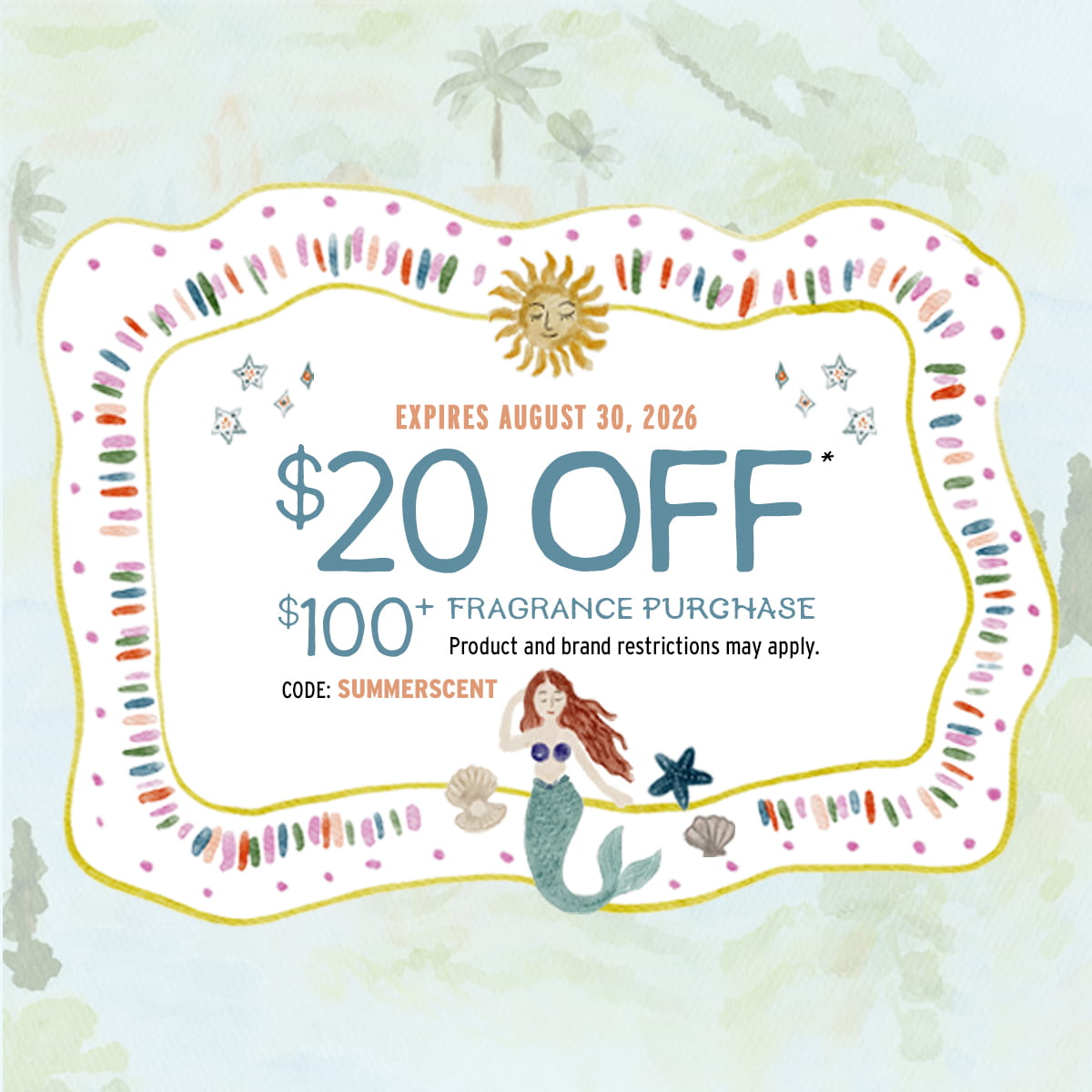 Image of Summer Sale receive $20 OFF your $100+ Fragrance category purchase - details below