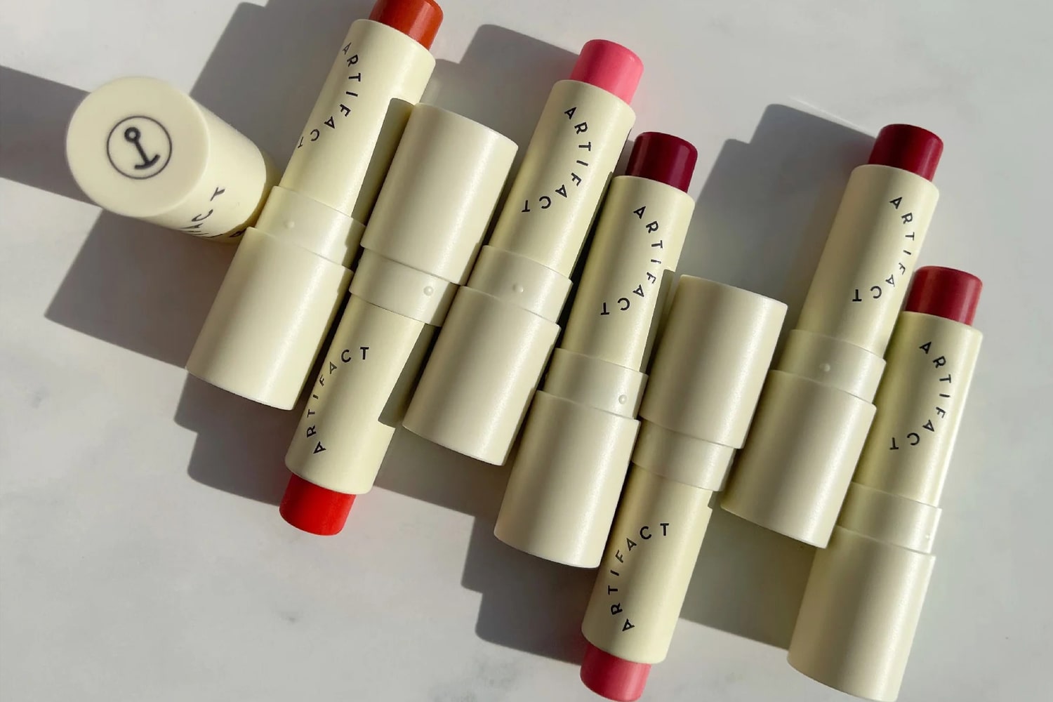 Artifact Soft Sail Blurring Tinted Lip Balms in seven colors