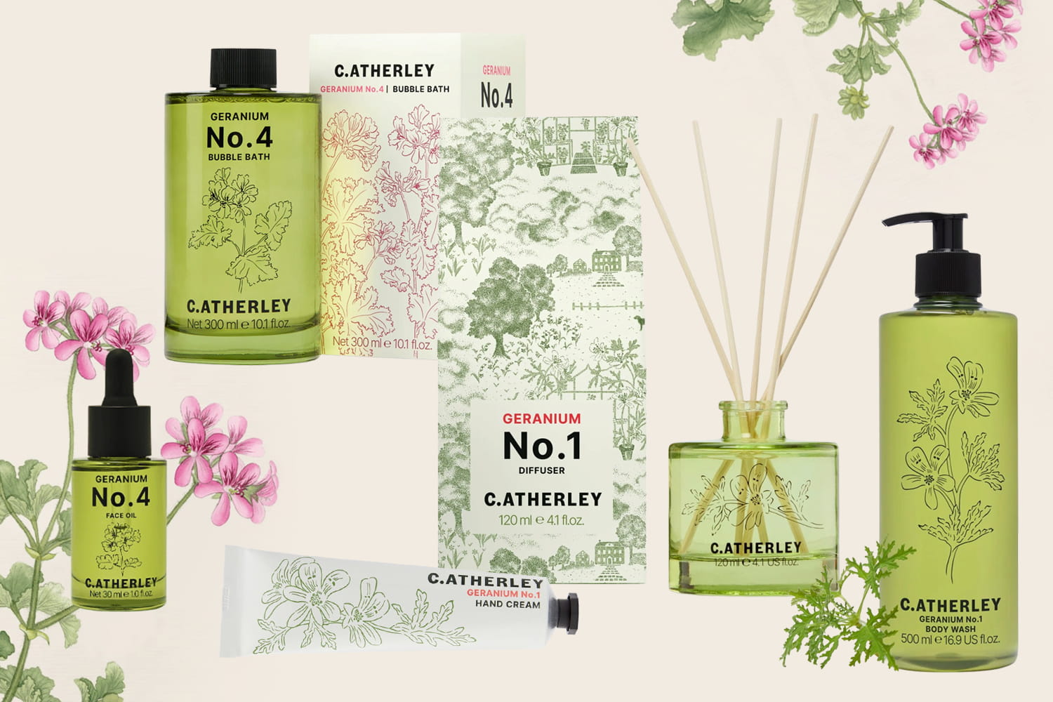 A selection of C.Atherley products