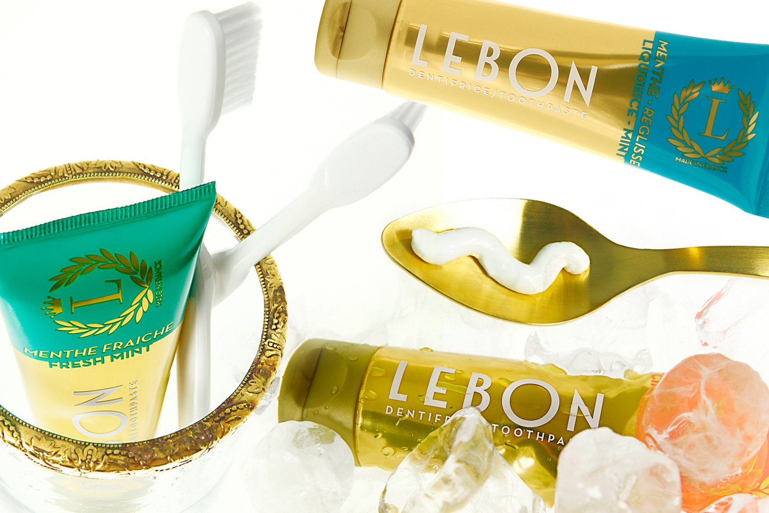 A selection of Lebon Organic Toothpastes