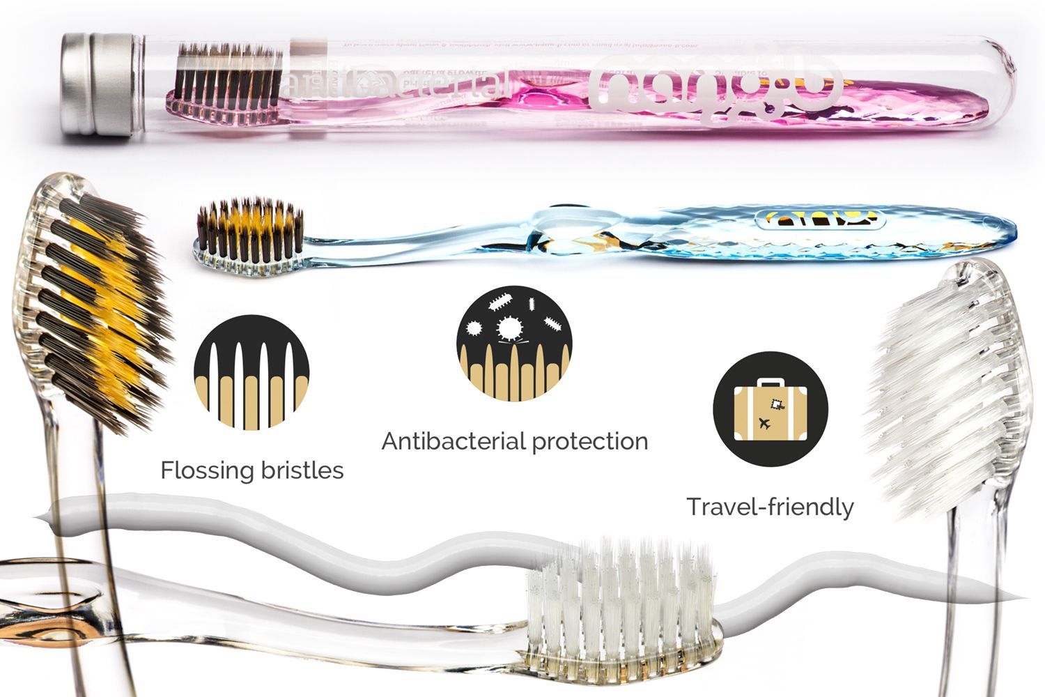 A selection of Nano-b toothbrushes