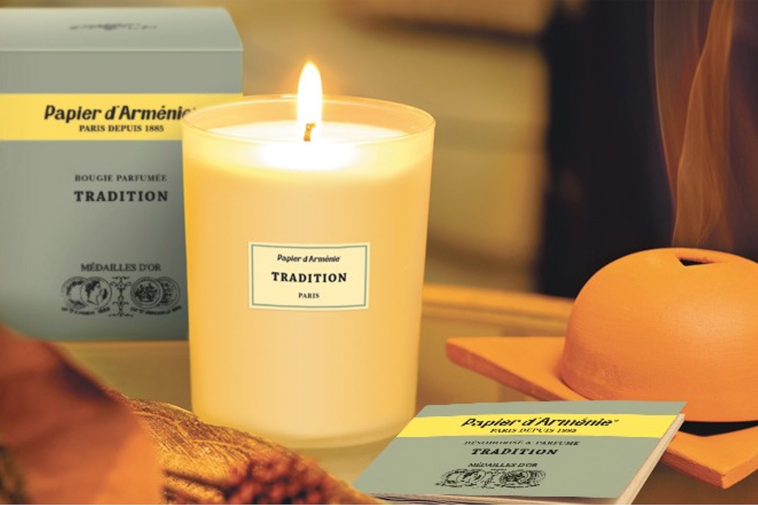 Lifestyle shot of Paper d'Armenie Tradition Collection