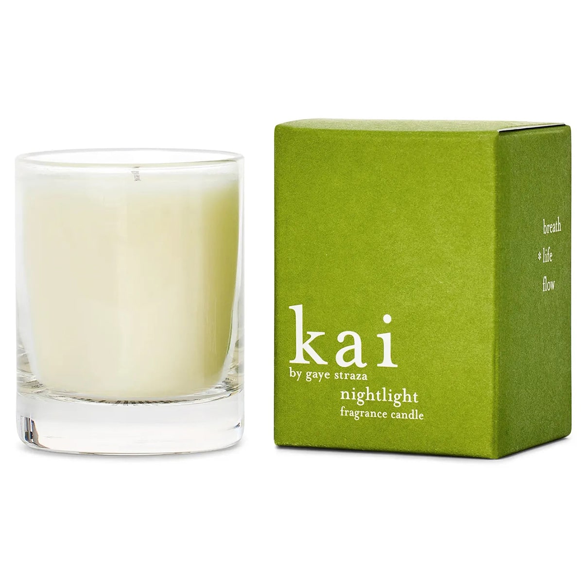 Kai Fragrance Nightlight Candle (3 oz) - product shown next to green box