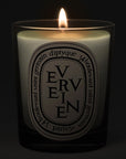 Diptyque Verveine (Verbena) Candle - lit candle shown