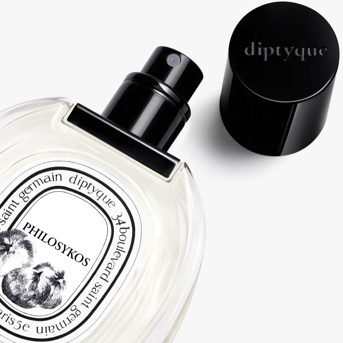 Diptyque Philosykos Eau de Toilette spray (100 ml ) - product shown on side. 