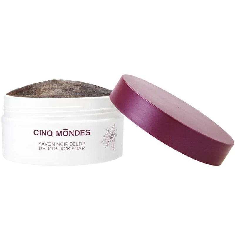 Cinq Mondes Beldi Black Soap - open container