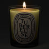  Diptyque Tubereuse (Tuberose) Candle - lit candle shown