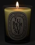  Diptyque Tubereuse (Tuberose) Candle - lit candle shown