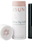  ISUN Golden Lip Balm (5 ml) shown outside of outer tube packaging