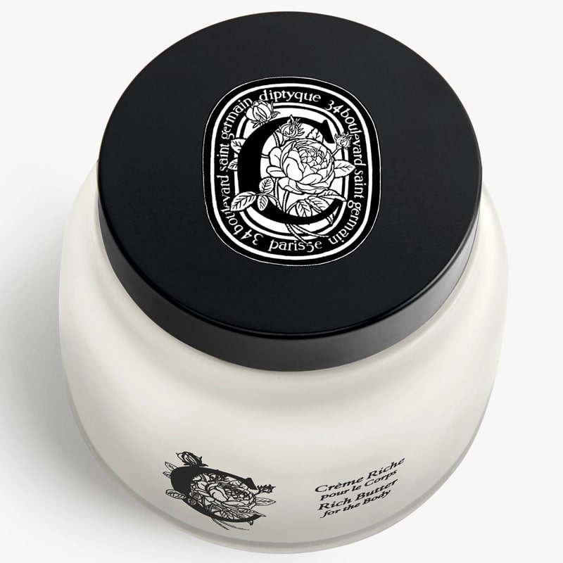 Diptyque Creme Riche Rich Butter for the Body - top of jar showing label