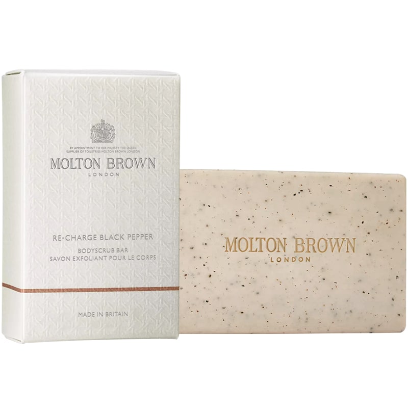 Molton Brown Re-Charge Black Pepper Bodyscrub Bar and box (8.8 oz)