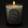 Diptyque Baies (Berries and Bulgarian Roses) Candle - lit candle shown