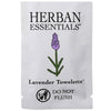 Herban Essentials single lavender towelette shown