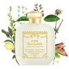 Santa Maria Novella Sandalwood Cologne (100 ml) with illustrations of flowers and ingredients in the background