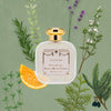 Lifestyle shot of Santa Maria Novella Pot Pourri Eau De Cologne (100 ml) with ingredients in the background