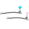 Sprouting Crystal Bobby Pins - Blue & Pink