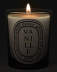 Diptyque Vanille Candle - lit candle shown