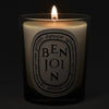 Diptyque Benjoin (Benzoin) Candle - lit candle shown