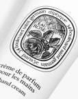 Diptyque Eau Rose Hand Cream - close up of label and logo art