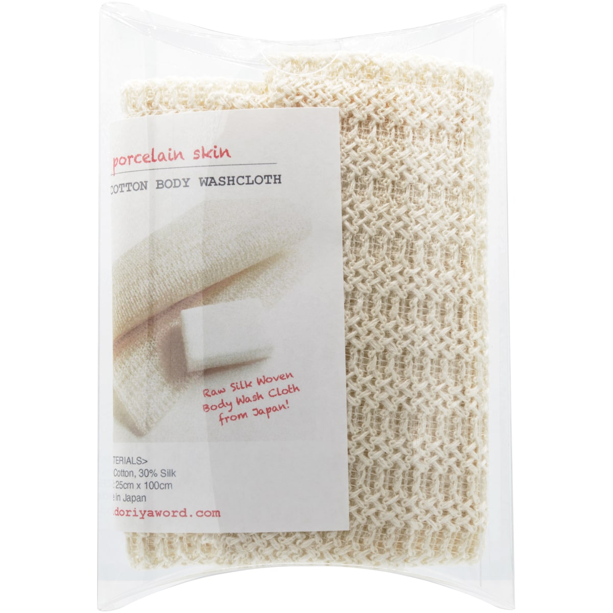 Chidoriya Raw Silk + Cotton Body Washcloth (1 pc)