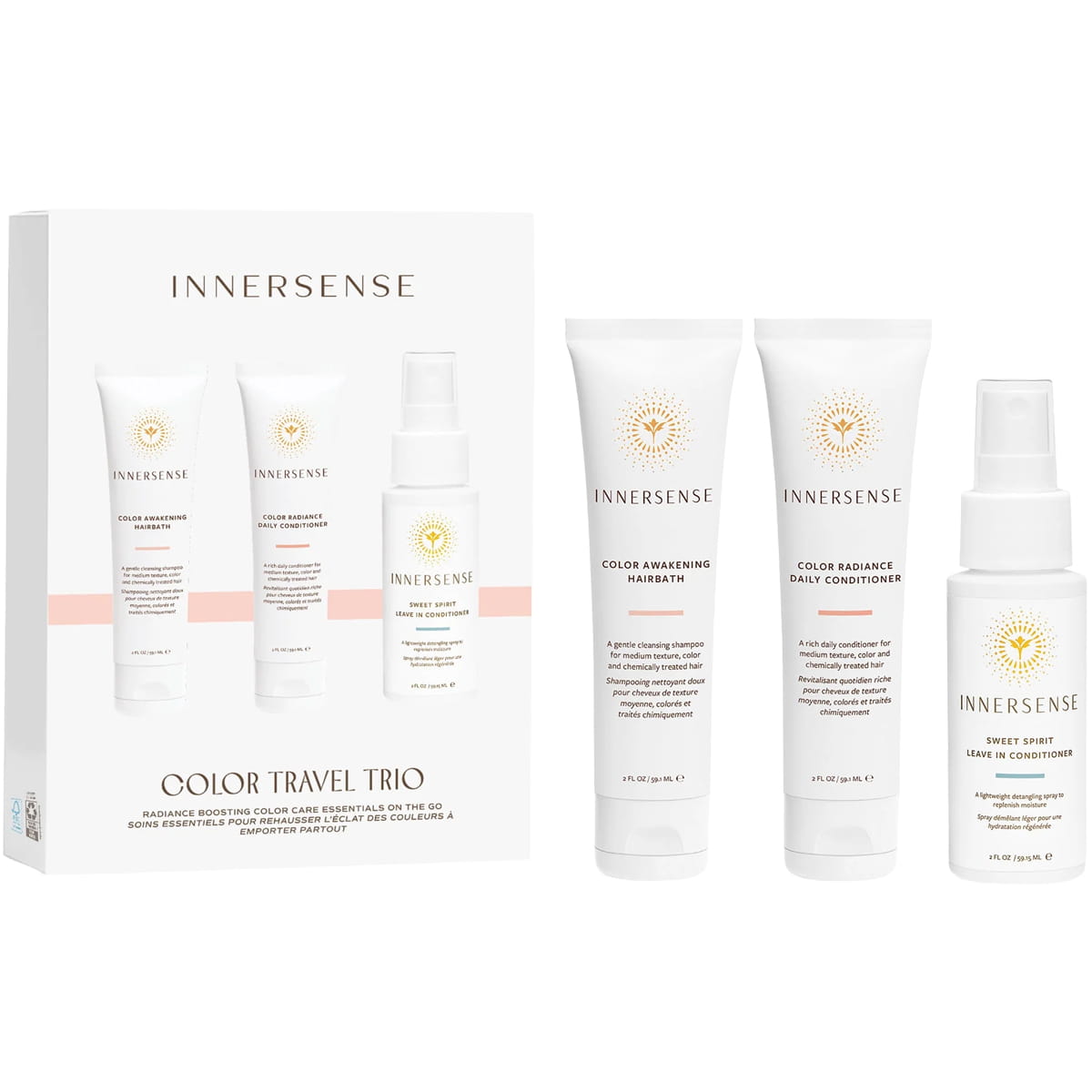 Innersense Organic Beauty Color Travel Trio (3 x 2 oz) with box