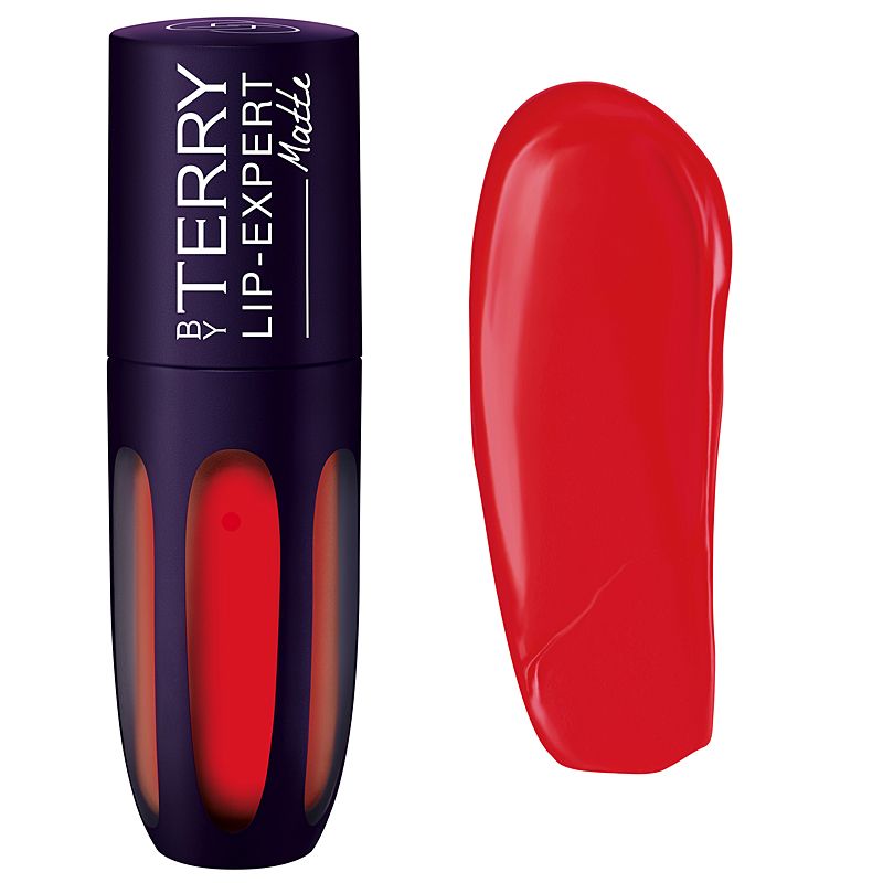 By Terry Lip-Expert Matte Liquid Lipstick 4 ml, 11 - Red Flamenco showing tube and color swatch