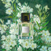 Image of Trudon Elae Eau de Parfum (100 ml) with illustration of white daffodils in the background