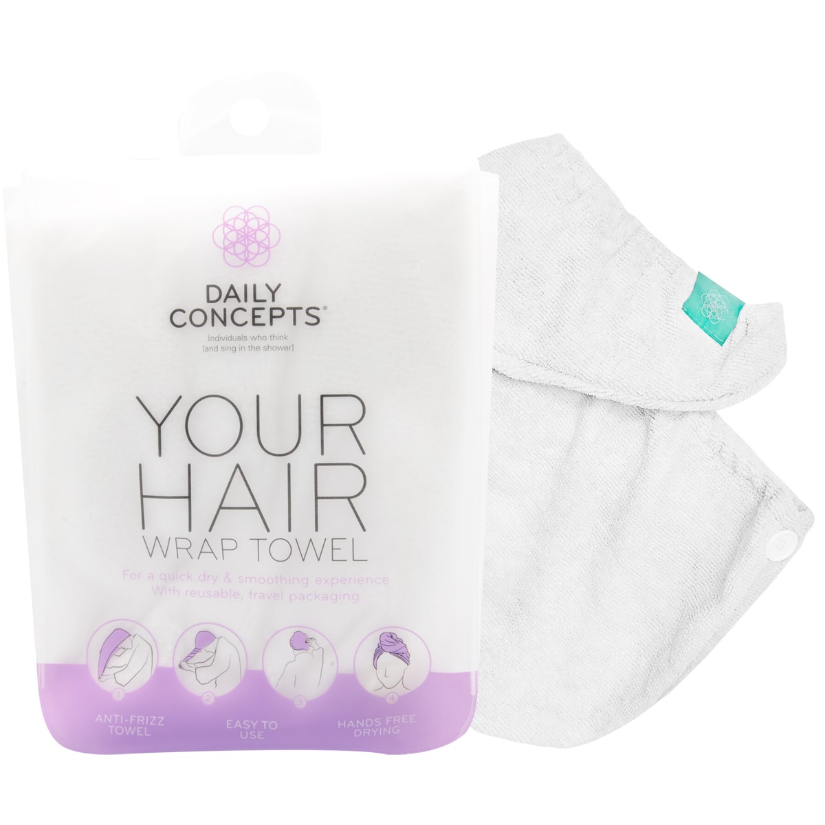 Daily Concepts Your Hair Towel Wrap  (1 pc) with packaging