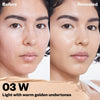 Kosas Cosmetics Revealer Concealer Super Creamy + Brightening (Tone 03 W) before/after on face
