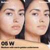 Kosas Cosmetics Revealer Concealer Super Creamy + Brightening (Tone 05 W) before/after on face