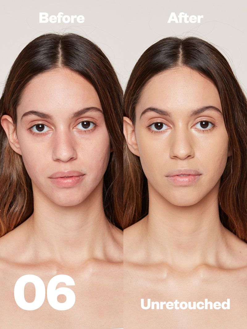 Kosas Cosmetics Revealer Concealer Super Creamy + Brightening (Tone 06) before/after on face