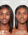 Kosas Cosmetics Revealer Concealer Super Creamy + Brightening (Tone 8.7) before/after on face