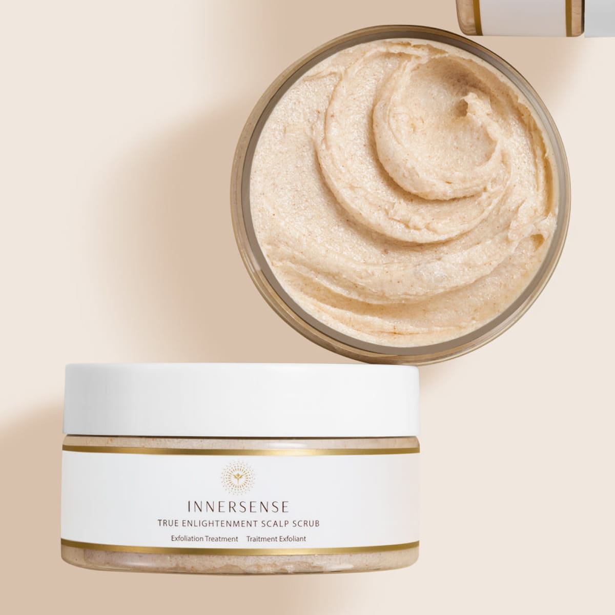 Innersense True Enlightenment Scalp Scrub (190 g) - product shown without lid. 